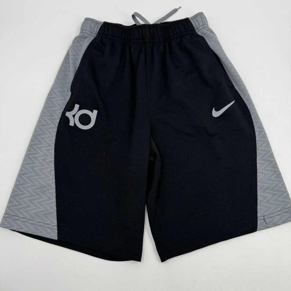 Nike KD Dagger Dazzle Basketball Shorts Durant Black Grey Boys Medium 724737-010